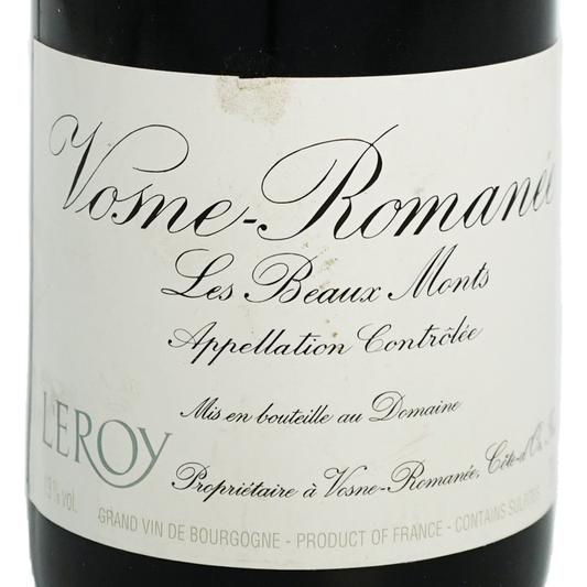 ドメーヌ・ルロワ ヴォーヌ ロマネ ・レ・ボーモン　[1992]　Domaine Leroy、Vosne Romanee Les Beaumonts