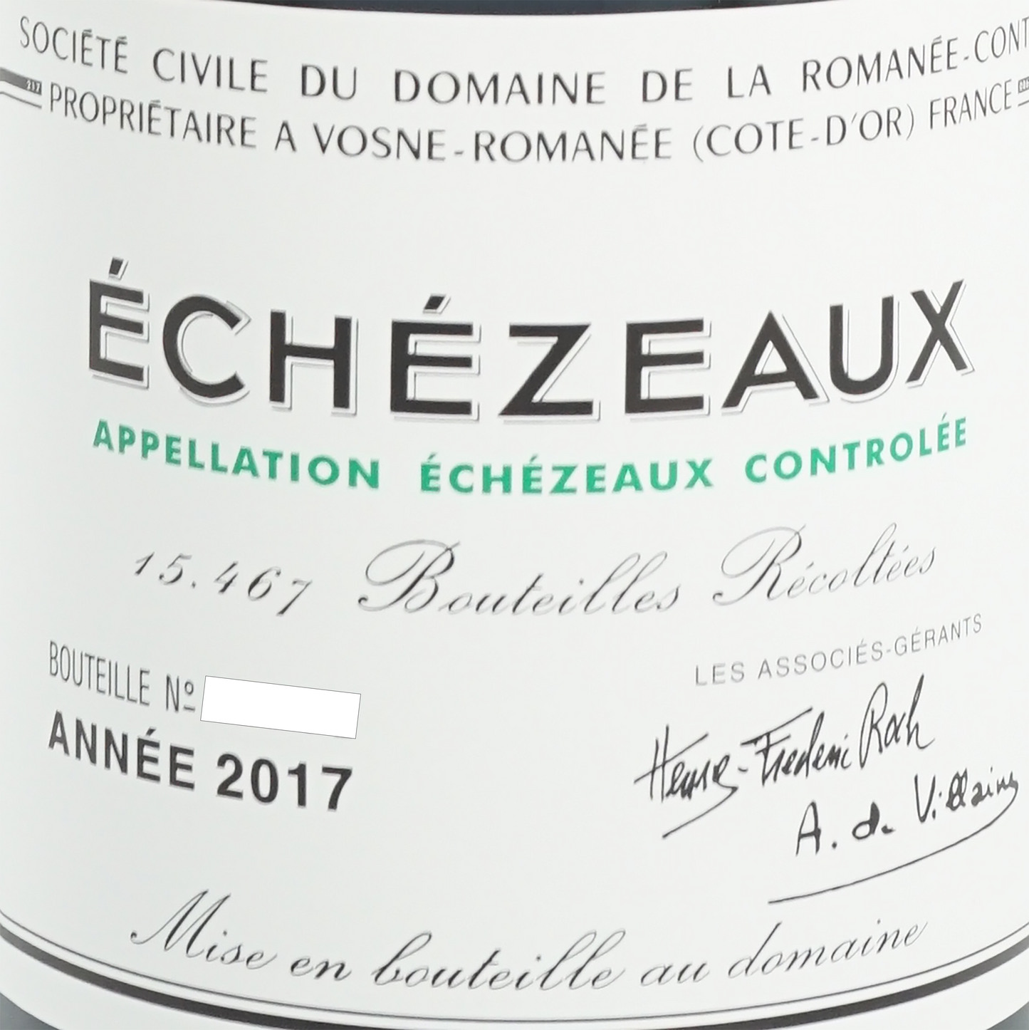 エシェゾー・グラン・クリュ、D.R.C.「2017」Echezeaux Grand Cru、D.R.C.