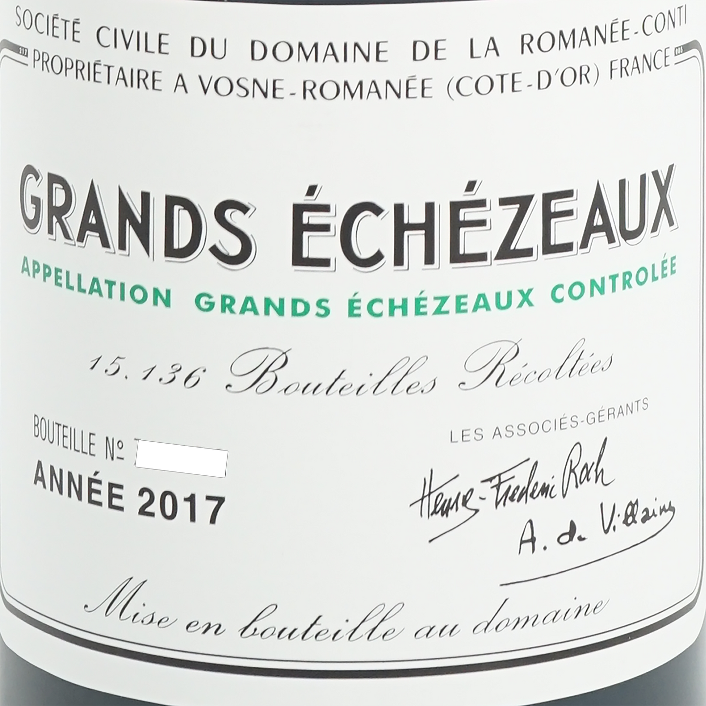 グラン・エシェゾー・グラン・クリュ、D.R.C「2017」Grands Echezeaux Grand Cru、D.R.C