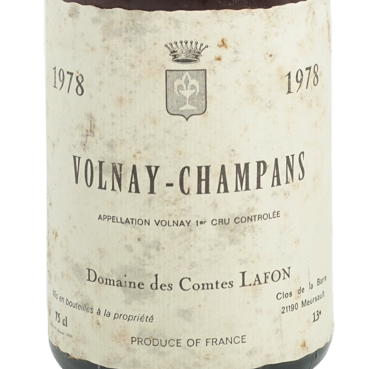 ヴォルネイ・プルミエ クリュ・アン・シャンパン、コント ラフォン「1978」Volnay 1er Cru en Champans、Comtes Lafon
