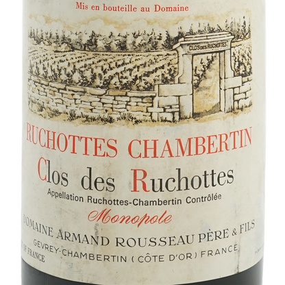 リュショット・シャンベルタン・クロ・デ・リュショット・グラン・クリュ、ドメーヌ・アルマン・ルソー「1989」	Ruchottes Chambertin Clos des Ruchottes Grand Cru、Domaine Armand Rousseau